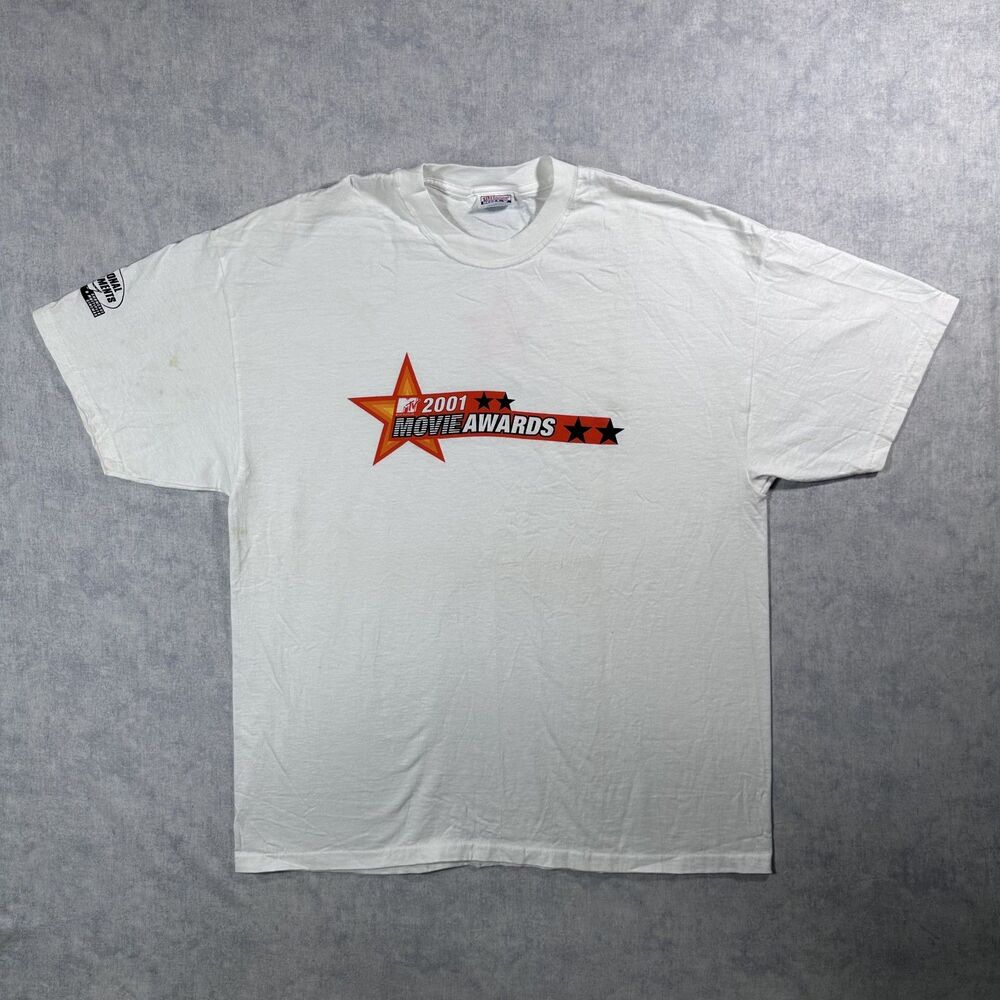 Y2K Hanes 2001 MTV Music Awards Promo Mens XL White T-Shirt